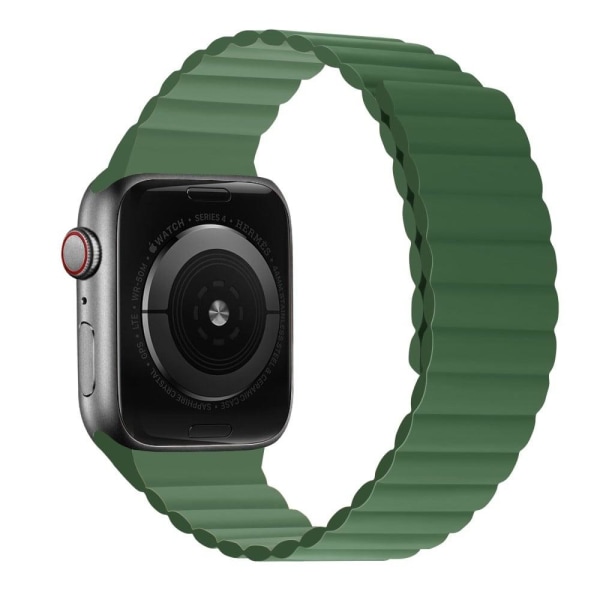 Apple Watch (45mm) dual color silicone watch strap - Green Grön