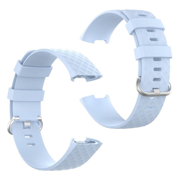 Fitbit Charge 3 / 4 holdbart urrem - Babyblå Blue
