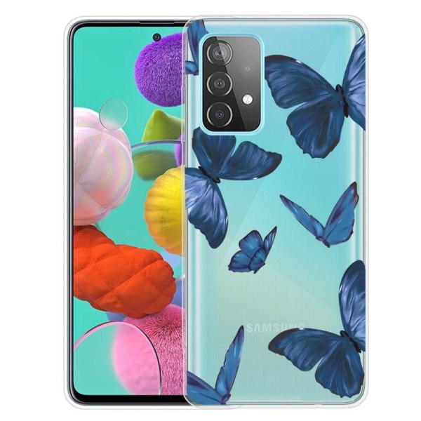 Deco Samsung Galaxy A53 5G Etui - Blå Sommerfugle Blue