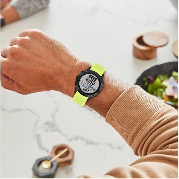 Garmin Fenix 6 Stilfuldt silikone Urrem - Lysegrøn Green