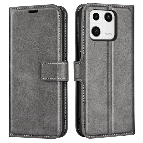 Lompakko Nahkakotelo For Xiaomi 13 - Harmaa Silver grey