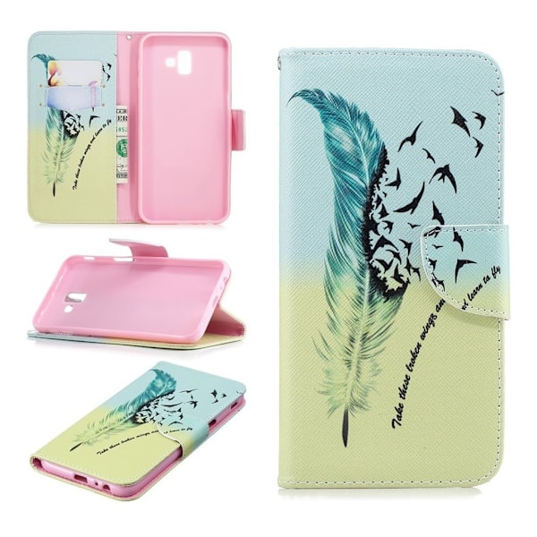 Wonderland Samsung Galaxy J6 Plus (2018) kotelot - Sulka ja Lintu Multicolor