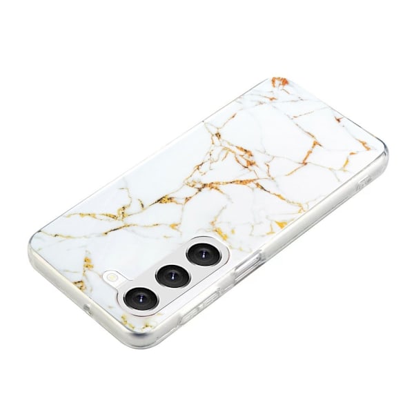 Marmormotiv Samsung Galaxy S23 skal - Vit Vit