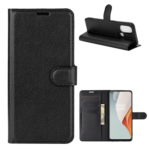 Classic OnePlus Nord N100 flip etui - sort Black