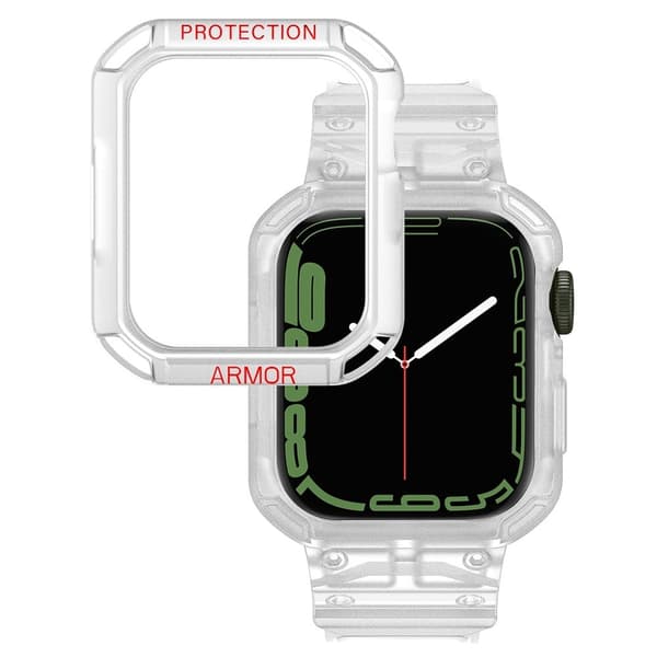 Apple Watch Series 8 (45 mm) armband i stil med skydd - Transparent Transparent