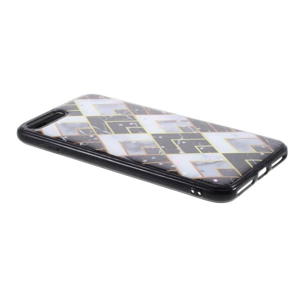 Marble iPhone 7 Plus / 8 Plus Etui - Svart / Hvit Black