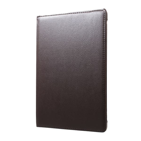 Huawei MediaPad M5 Lite (10.1") 360 graders litchi läderfodral - Brun Brun