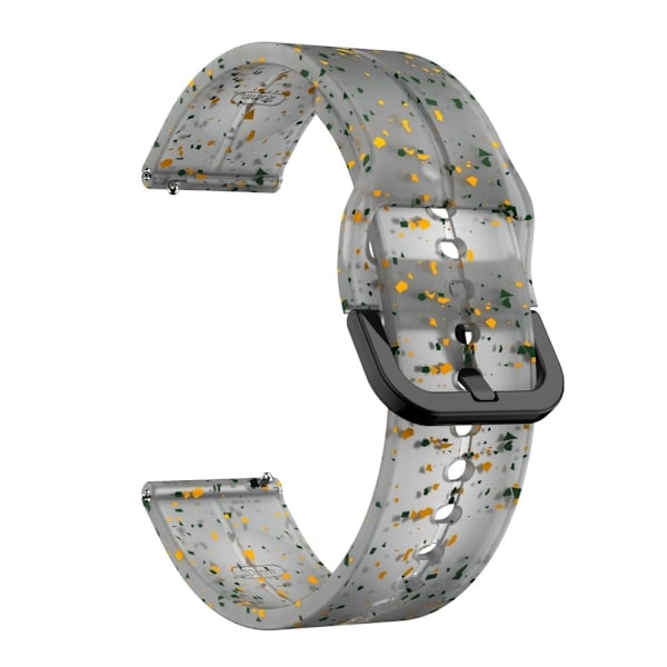 22mm Universal viileä silikonihihna - Läpinäkyvä Harmaa Silver grey