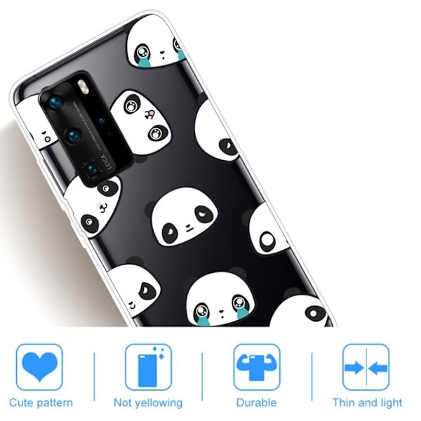 Deco Huawei P40 Cover - Pandaer White