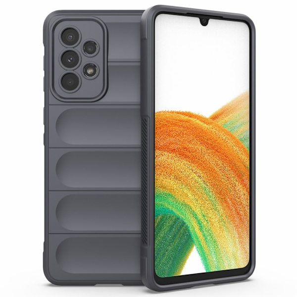 Blødt grebsformet cover til Samsung Galaxy A73 - Sølv/Grå Silver grey