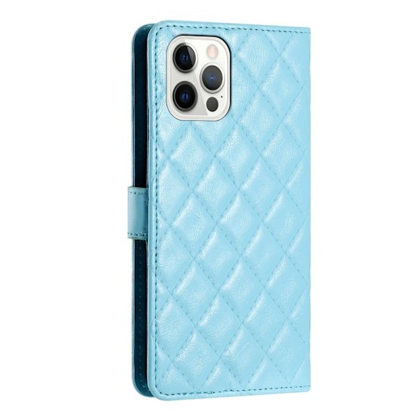 Funktionelt iPhone 14 Pro Max rombe etui med pung Blue