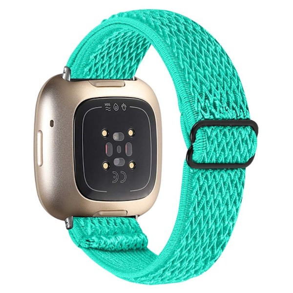 Fitbit Sense / Versa 3 elastiskt klockarmband med justerbart spänne - Grön Grön