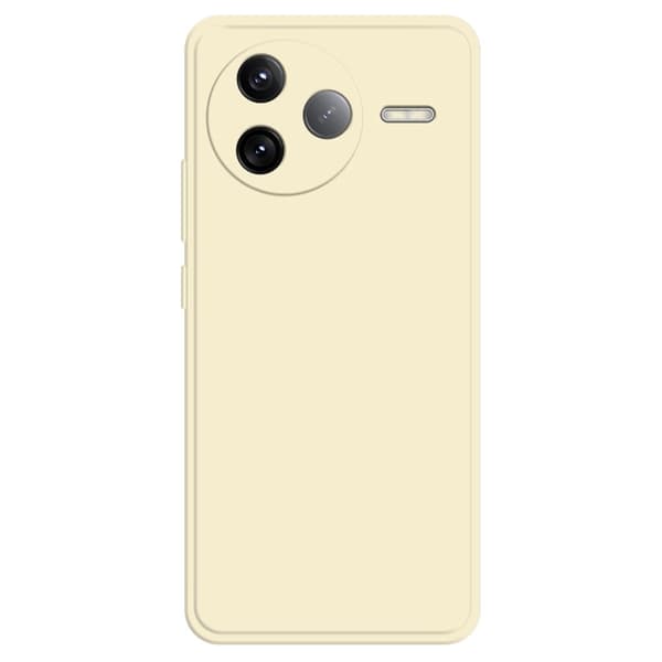 Xiaomi Redmi K80 5G Fleksibelt etui Rett kantbeskyttelse Telefondeksel - Beige White