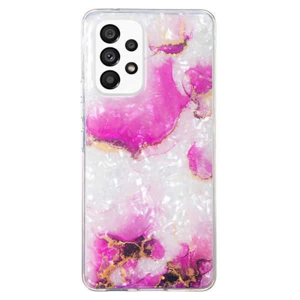 Marble Samsung Galaxy A13 4G Etui - Rød Marmor Pink