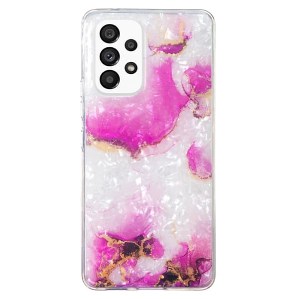 Marmormotiv Samsung Galaxy A13 4G skal - Röd Marmor Rosa