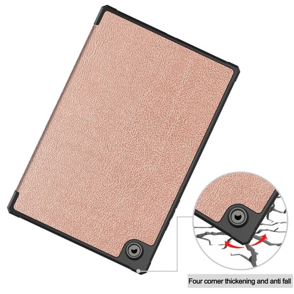 Samsung Galaxy Tab A8 10.5 (2021) tri-fold PU læder flip taske - Rødguld Pink
