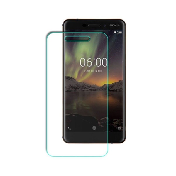 Nokia 6 (2018) Unikt extra glas - Genomskinligt Svart