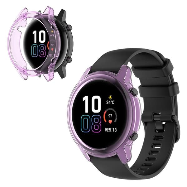 Honor MagicWatch 2 42mm holdbart etui - Gennemsigtig Lilla Purple
