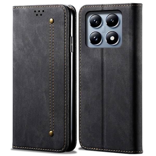 Jeans Xiaomi 14T flip etui - Sort Black