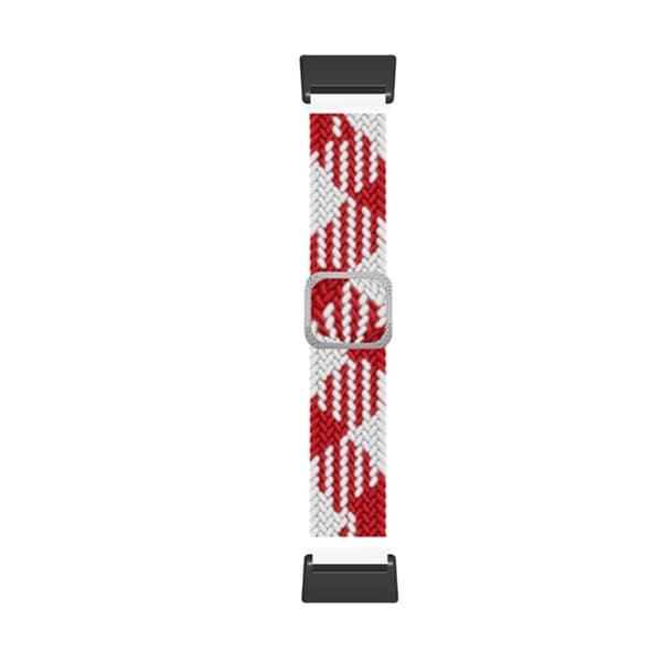 Xiaomi Redmi Watch 2 nylon elastisk urrem - Rød / Hvid Multicolor
