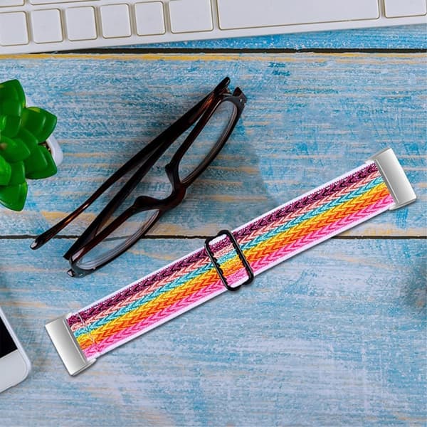 Fitbit Charge 3 nylon urheilutyylinen ranneke - Sateenkaari Multicolor