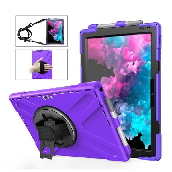 Microsoft Surface Pro 6 X-Form Kombo Etui - Lilla Purple