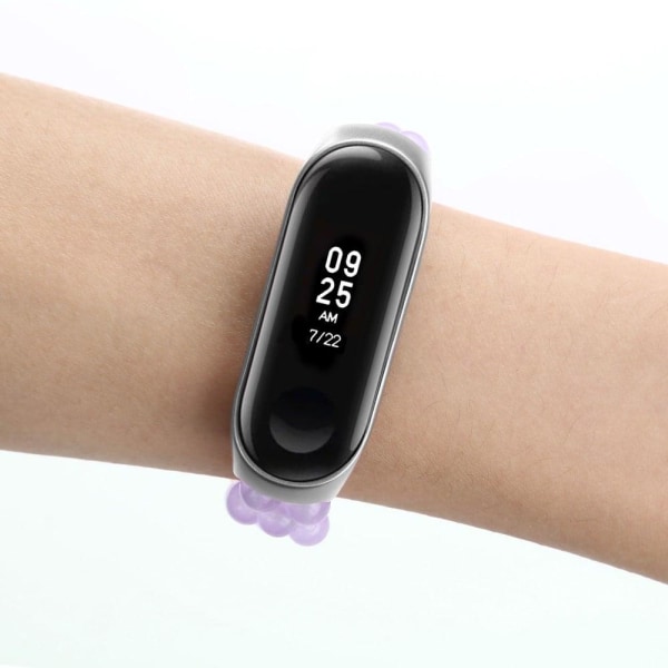 Xiaomi Mi Smart Band 6 / 5 fashionable beaded watch strap - Purp Purple