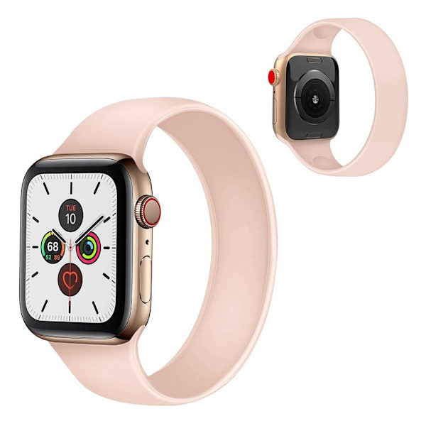 Apple Watch Series 5 / 4 40mm silikone flex-urrem - Lyserød Størrelse: M Pink