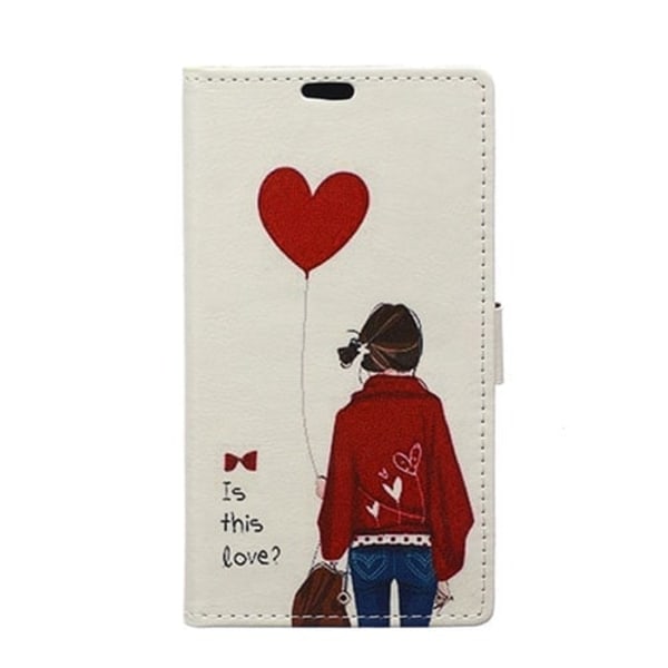 Moberg LG G4s Læder Etui - Pige & Hjerte-formet Ballon Multicolor
