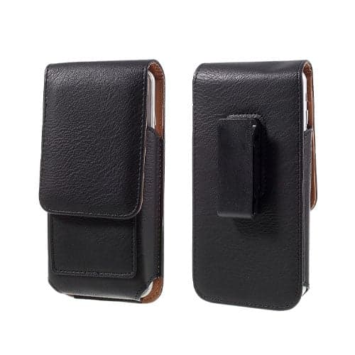 Etui med bæltespænde til smartphones med størrelsen 14 x 7 x 1.5cm - Sort Black