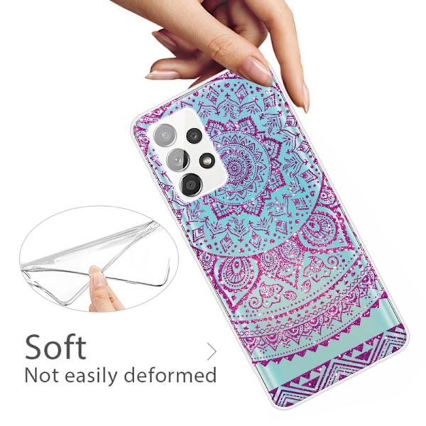 Deco Samsung Galaxy A73 Etui - Rose Blomst Mønster Pink