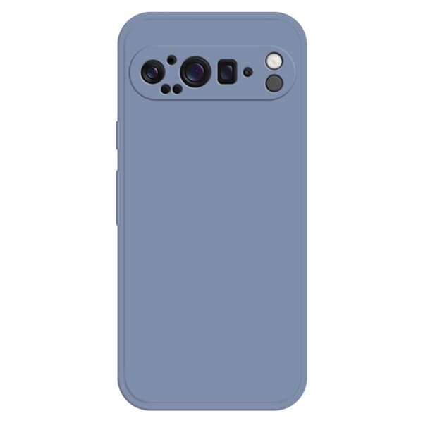 Google Pixel 9 Pro XL fleksibelt etui med lige kantbeskyttelse Telefoncover - Lavendelgrå Silver grey