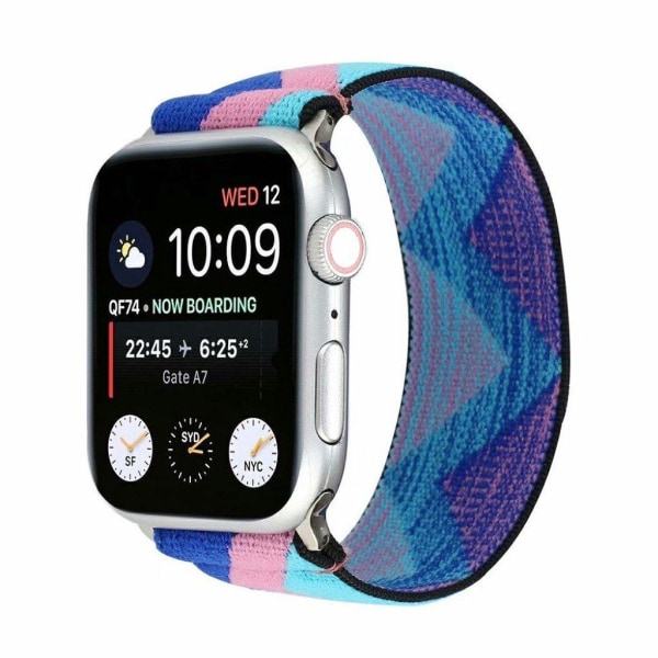 Apple Watch Series 6 / 5 44mm joustava kellonauha - Sininen / Pinkki / Pinkki Multicolor