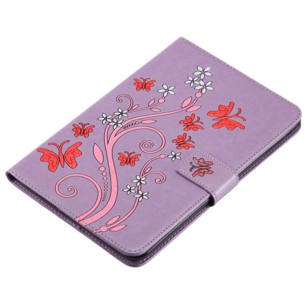 iPad Mini (2019) flower pattern leather case - Purple Purple