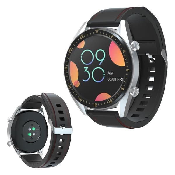 Huawei Watch GT 2 42mm aito nahkainen kellonauha - Musta / Punainen Black