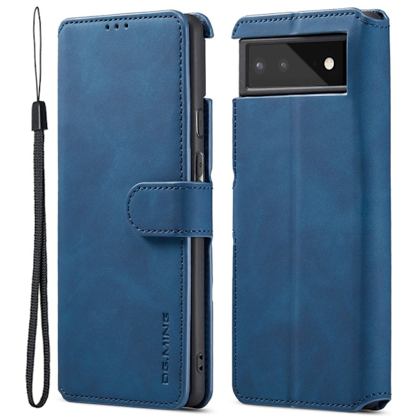 DG.Ming Google Pixel 6 Retro Suojakotelo - Sininen Blue