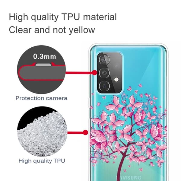 Deco Samsung Galaxy A23 deksel - Rosa Blomster Pink