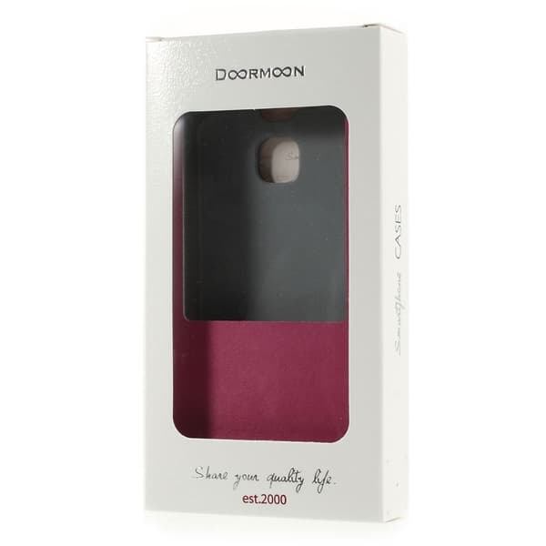 Doormoon (Varm rosa)  Huawei Ascend Mate 7 Lær Flipp Etui Pink