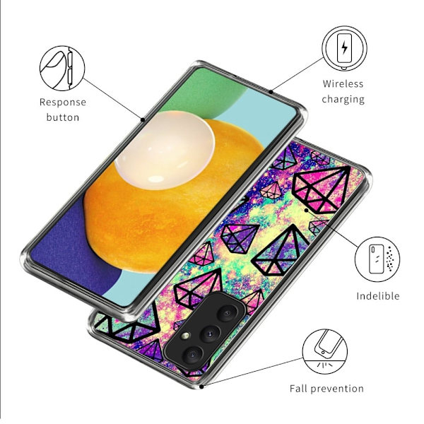 Deco Samsung Galaxy A55 cover - Diamanter Purple