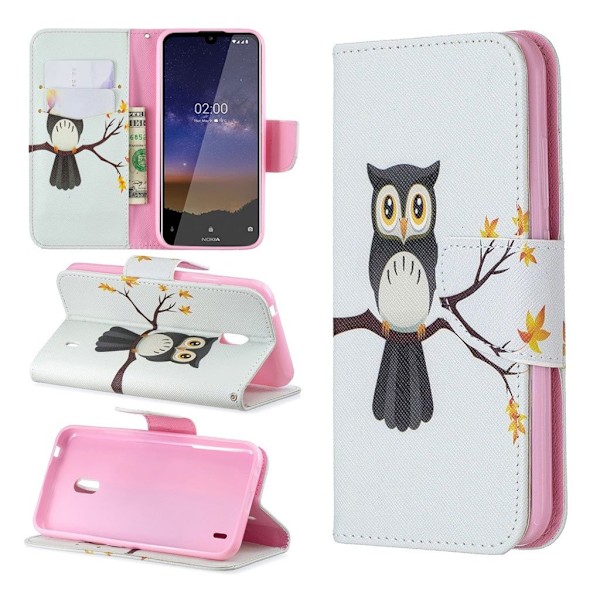Wonderland Nokia 2.2 etui - Ugle på en Gren Multicolor