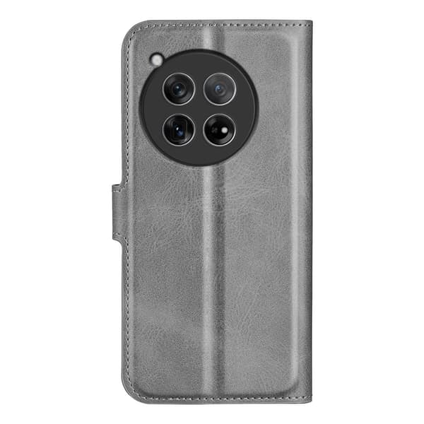 OnePlus 12 læderetui med pung - Grå Silver grey