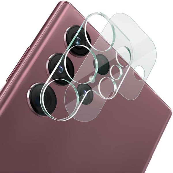 IMAK-kamerabeskyttelse af glas med objektivdæksel af akryl til Samsung Galaxy S23 Ultra Transparent