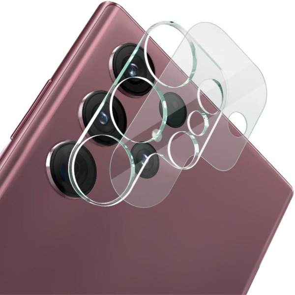 IMAK kameraskydd i glas med linsskydd i akryl för Samsung Galaxy S23 Ultra Transparent