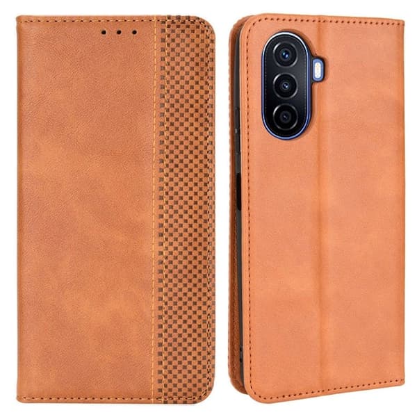 Bofink Vintage Huawei Nova Y70 Plus lærveske - Brun Brown