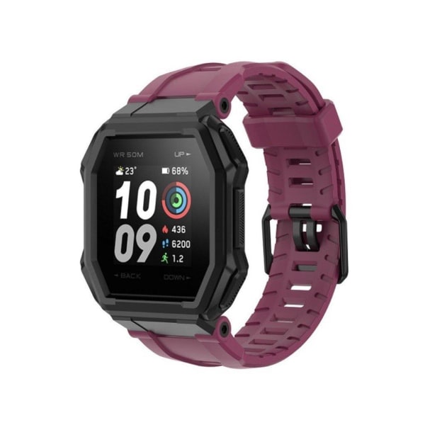 Amazfit Ares holdbar silikone rem - vinrød Red