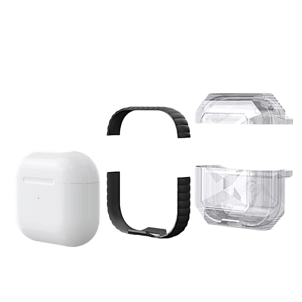 AirPods 3-fodral i rombform med karbinhake - Vit Vit