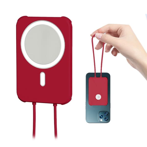 Apple MagSafe Charger deksel i silikon - Vinrød Red