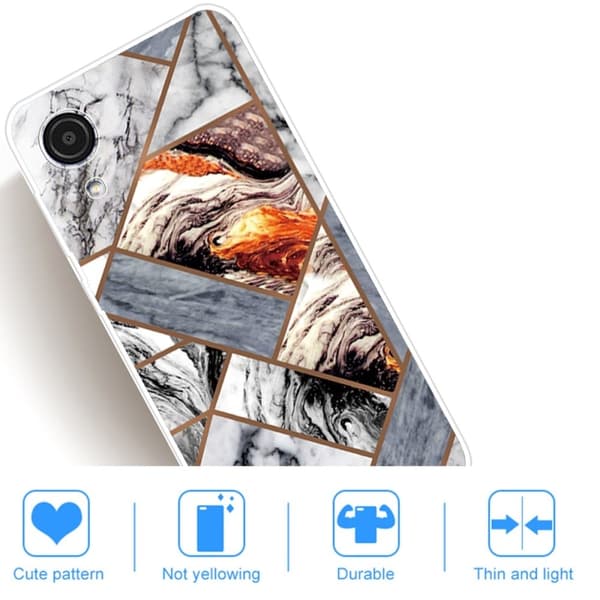 Marmormotiv Samsung Galaxy A03 Core skal - Fragment Av Marmorplattor multifärg
