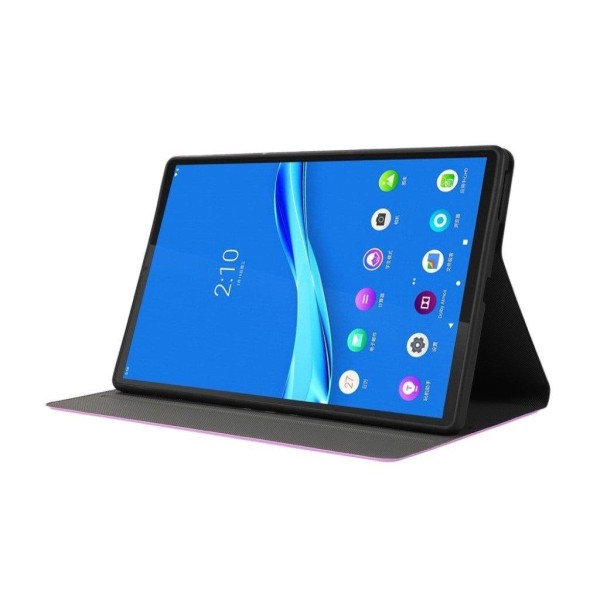 Lenovo Tab M10 FHD Plus enkelt flipfodral i läder - Lila Lila