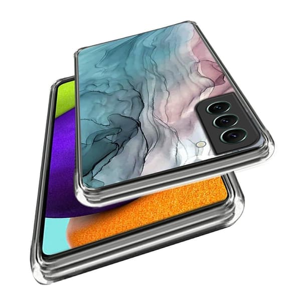 Marble design Samsung Galaxy S24 cover - Style I Pink